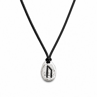 Uruz Rune Pendant ᚢ [AGED FINISH] ᚢ Pewter Talisman for Strength & Vitality