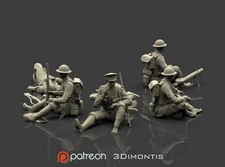 3d Models STL Format Digital   "British Soldires  WW1"