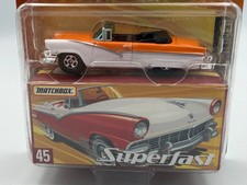 Matchbox Superfast #45 1956 Ford Sunliner, Orange & White, 1:64, NIB