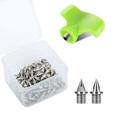 50 Pcs Track Spikes, 1/4 inch Steel Track Shoe Spikes Replacements wiht Spike...