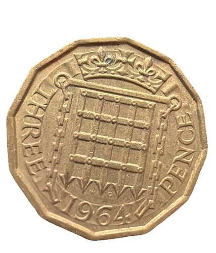 1964 Elizabeth II Brass Threepence — photo from the most recent tracked eBay sale