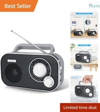 Portable AM FM Radio with Large Dial Headphone Jack for Seniors Outdoor Use