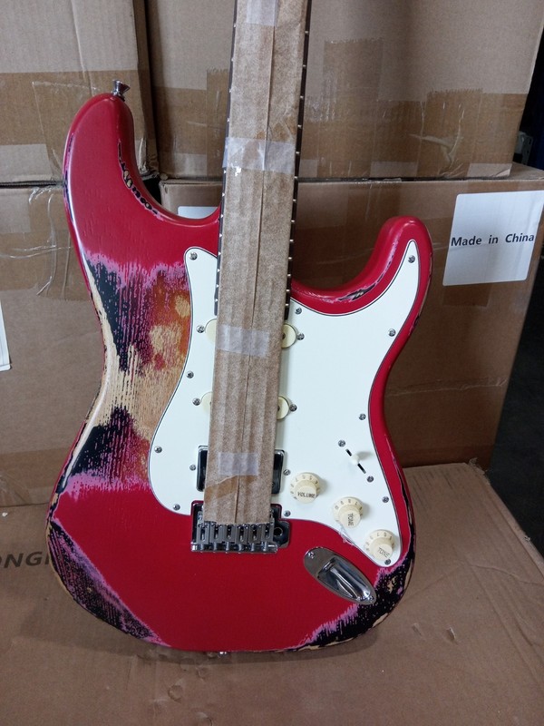 Open Box ST Old Aged Electric Guitar Mahogany Body Rosewood Fretboard