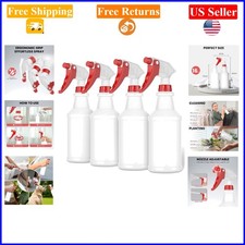 16oz Refillable Spray Bottles 4 Pack for Cleaning, Hair, Plants, BPA-Free