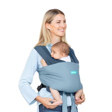 Moby Easy-Wrap Baby Carrier - Newborn Up - Sea Spray Blue: