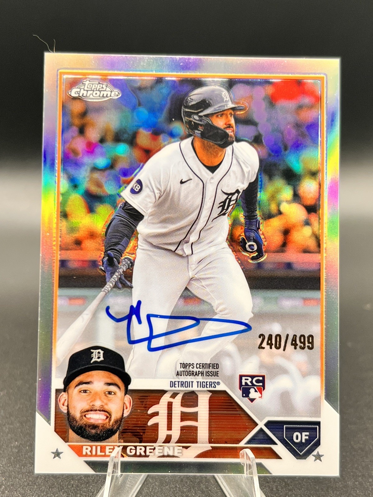 2023 Topps Chrome Rookie Auto Riley Greene #RA-RG Refractor /499