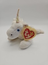 RARE  RETIRED TY BEANIE BABY -  MYSTIC  THE UNICORN - W/ DATE ERRORS, MWMT