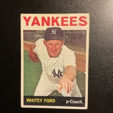 1964 Topps HOF Whitey Ford #380 New York Yankees Set Break Poor