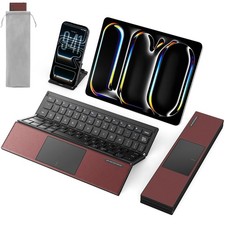 SODI Z01T Portable Tri-Fold Bluetooth Keyboard with Touchpad, Full Size Keys,...