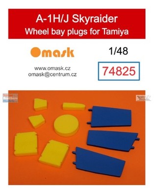 OMK74825 1:48 Omask Wheel Bay Plugs - A-1H A-1J Skyraider (TAM kit)