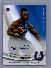 2013 Topps Platinum #A-KW Kerwynn Williams Rookie Autographs Refractors
