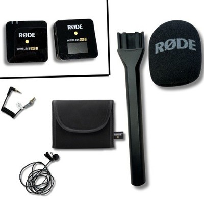 Rode Wireless GO II One transmitter & One Receiver Plus Interview Go mic Adapter