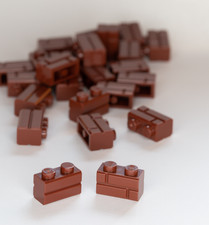 25x LEGO® Mauerstein Masonry 1x2 rotbraun (98283) (Reddish Brown) NEU