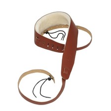 Levy's 2 1/2" Wide Walnut Genuine Leather Banjo Strap