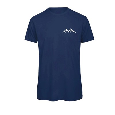 Herren T-Shirt Berge Motiv Outdoor Wandern Natur Bio Baumwolle Shirt bedruckt
