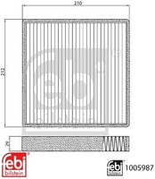 Febi Bilstein 1005987 Filter FüR Innenraumluft Innenraumfilter Filter