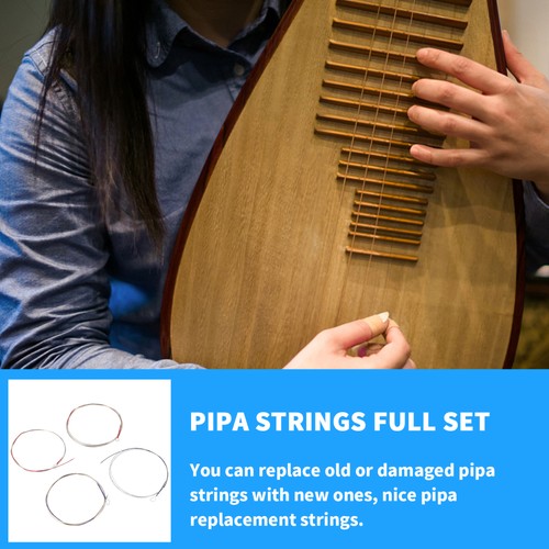 4 Pezzi Corde Pipa Strumenti Musicali a Corde Mandolino Ricambio - Foto 7 di 12