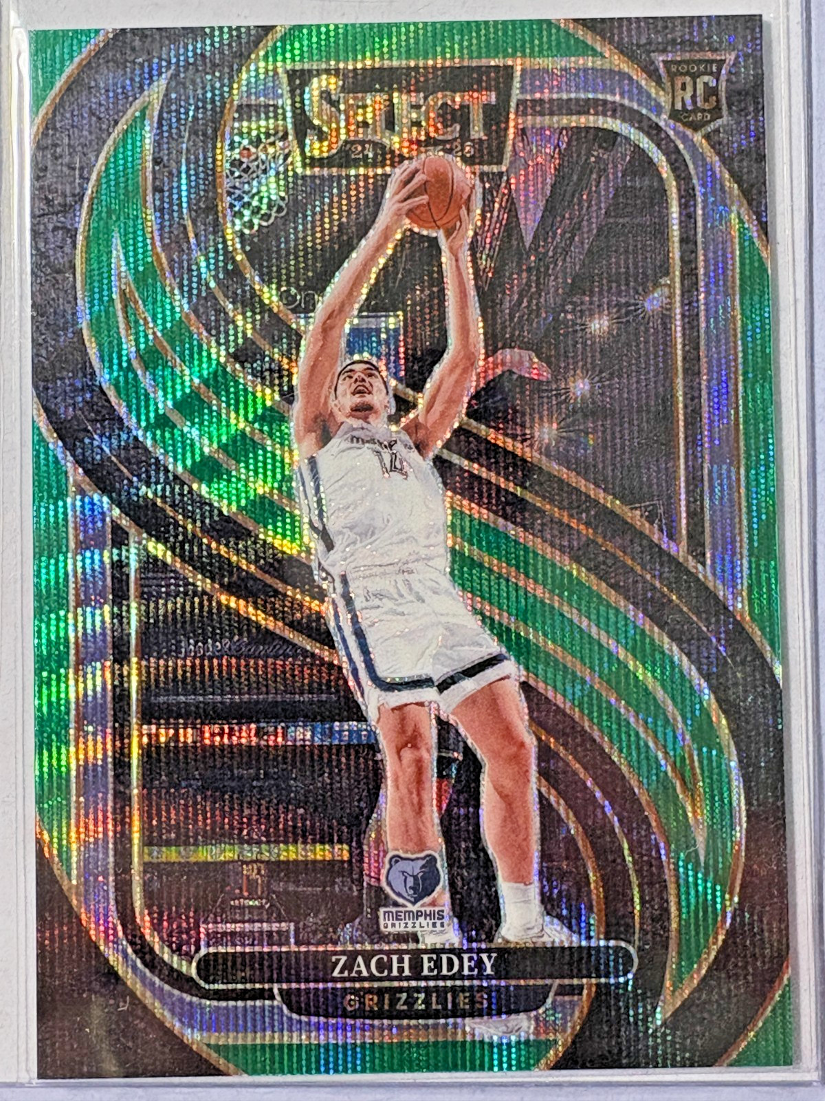 Zach Edey 2024-25 Select Green Wave Prizms #192 Memphis Grizzlies /50