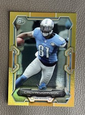 Topps 2015 Bowman Calvin Johnson #39 Gold Rainbow Foil 27/75 Detroit Lions