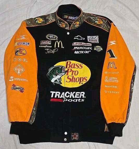 Bass Pro Shops NASCAR Racing Jacket Martin Truex Jr Chevrolet Large