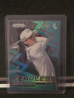 2024 Panini Prizm Liv Golf - Fearless Joaquin Niemann #3 Teal Prizm /199 (RC)