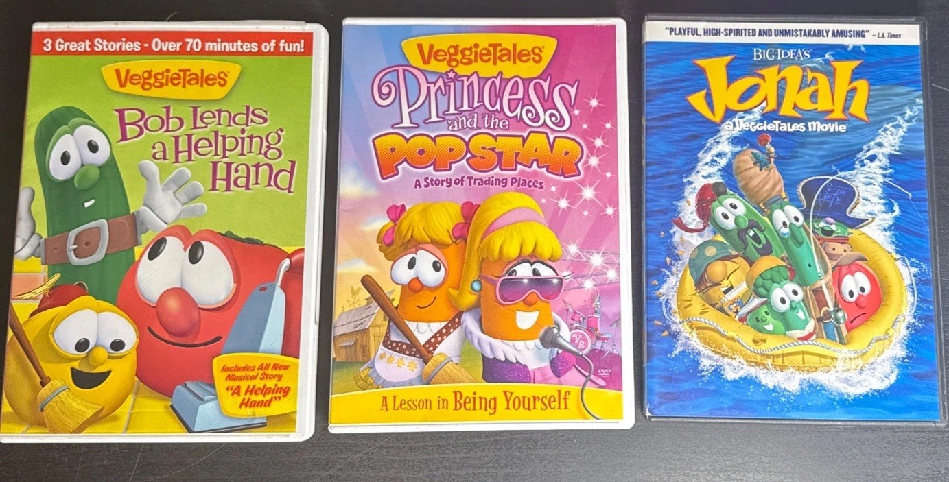 Lot Of 3: Veggie Tales DVDs