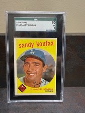1959 Topps Sandy Koufax #163 SGC 5 Excellent