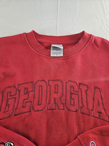 Champion Sweatshirt Men's Sz Medium Red GEORGIA BULLDOGS UNIVERSITY Football M - Picture 8 of 13
