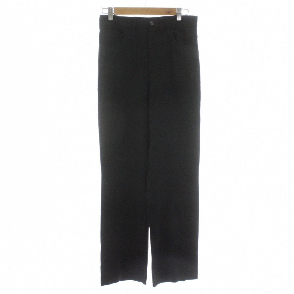 BALENCIAGA Straight Pants Zip Fly Wool 32 Black /KU Men's