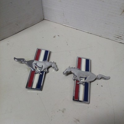 Ford Mustang Emblems FENDER Badges  L Driver & R Pass sides OEM