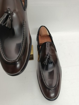 elegante Herrenschuhe, echtes Leder, Made in Italy, Handarbeit, Blake-Verarbeitung.