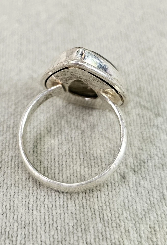 Anillo de plata de ley/925 labradorita joyería de regalo vintage Foto 3 de 4