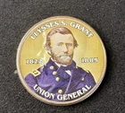 Colorized Kennedy Half Dollar Civil War Ulysses S. Grant Free Shipping
