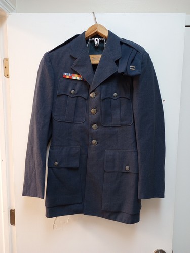 Blue Button Ribbon Vtg US Air Force Captain Dress Blue Service Jacket Coat & Cap | eBay