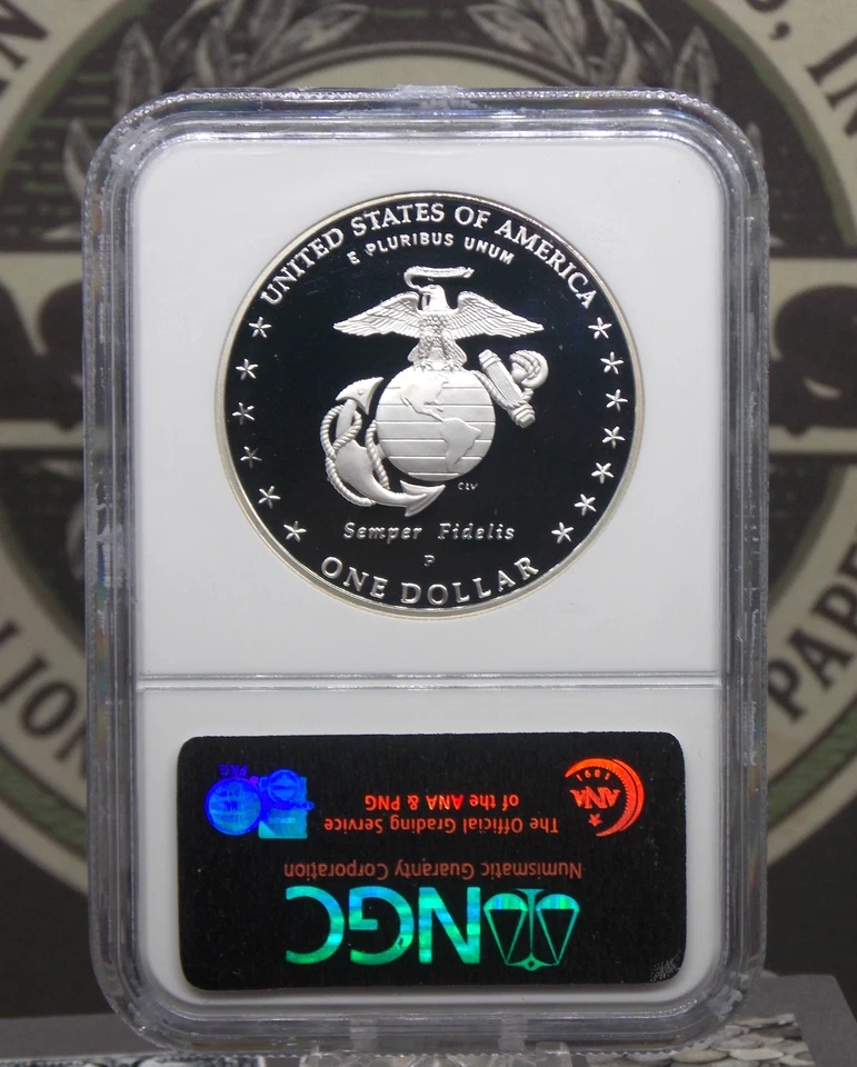 2005 "P" PROOF American *MARINES* Silver Dollar $1 NGC PF70 UC #006 ECC&C, Inc. - Image 4 of 4