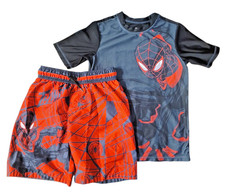 Spiderman Marvel Boys Medium Comics Shirt Shorts Set Red  Black Size M