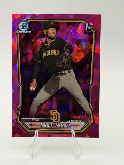 2026 Bowman Chrome Sapphire Padparadscha Refractor Miguel Mendez 1st Rookie 1/1