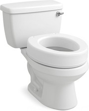 Comfortable Round Toilet Seat Riser Elevates 3.5 Inches Easy Install for Seniors