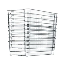 NutriChef Set Of 6 Refrigerator Organizer Bins - 5 Wide Fridge & 1 Egg Tray