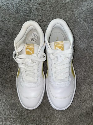 Puma Ralph Sampson Mid White And Yellow Mens Size 8.5 US