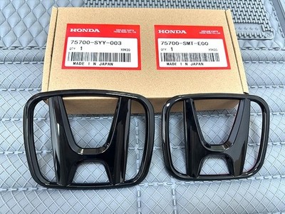 2PCS FRONT REAR CIVIC EMBLEM FOR HONDA CIVIC SEDAN 2022-24 GLOSS BLACK