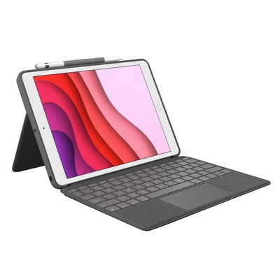LOGITECH Combo Touch mit Trackpad für iPad (7., 8. und 9. Generation) Tastatur-C