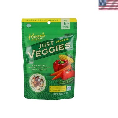 Organic Just Veggies - 4 Oz Freeze-Dried Vegetables, Non-GMO & Additive-Free
