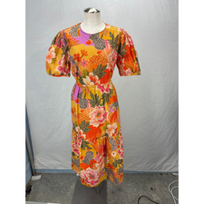 Farm Rio X Anthropologie Maribel Dress Size L  Midi Ruffle Bohemian