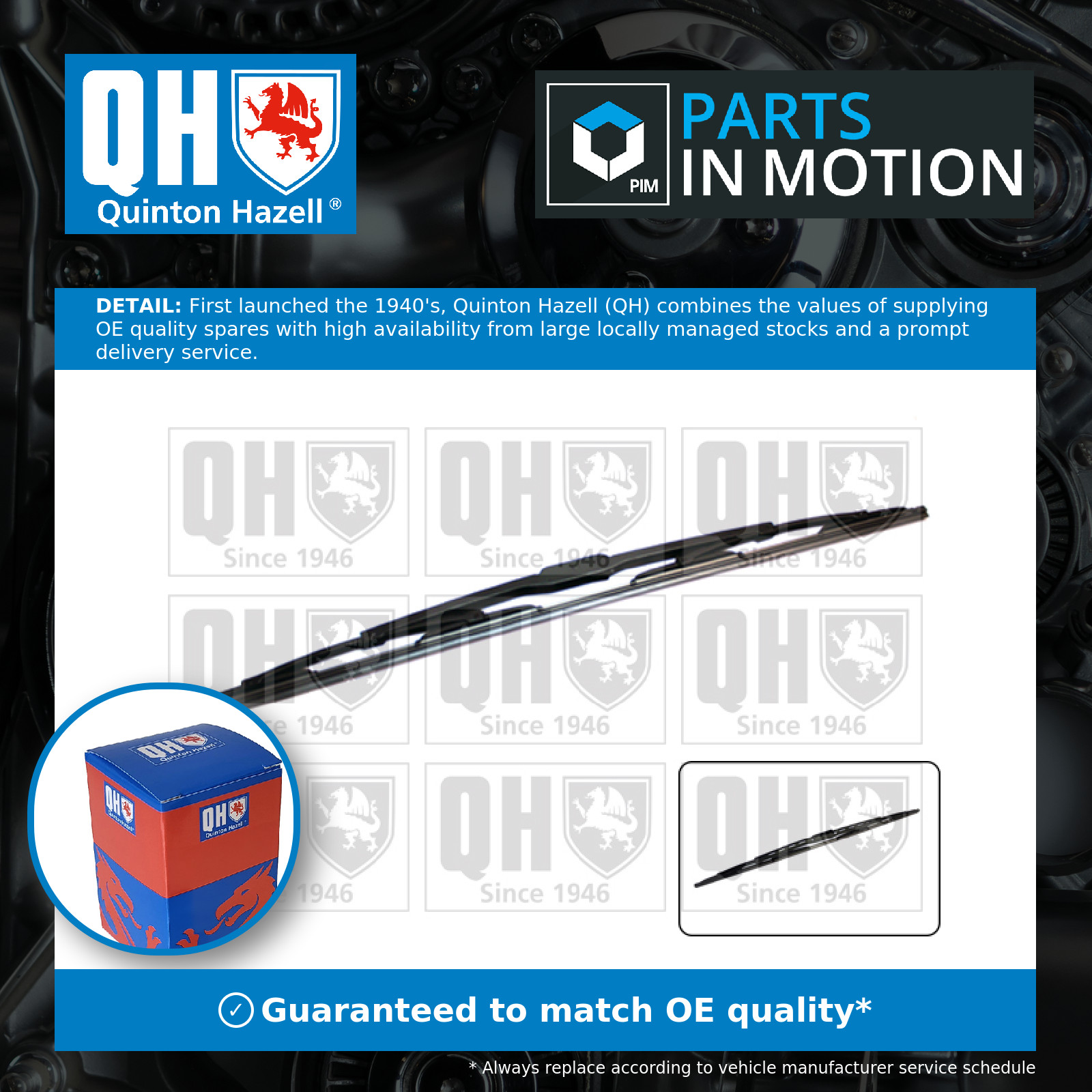 Wiper Blade QTW026 Quinton Hazell Windscreen 61619070579 A1268200345 A1268200445