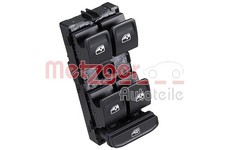 METZGER Schalter, Fensterheber Fahrerseitig, Vorne u.a. für SEAT, SKODA, VW