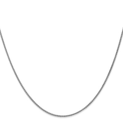 14K Weißgold Spiga (Weizen) Kette Halskette, 1,2 mm
