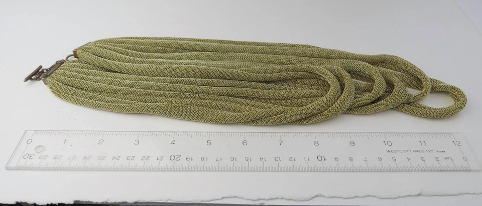 Adami & Martucci Gold Mesh 6- Strands Necklace Stand Sterling Silver - Image 4 of 4