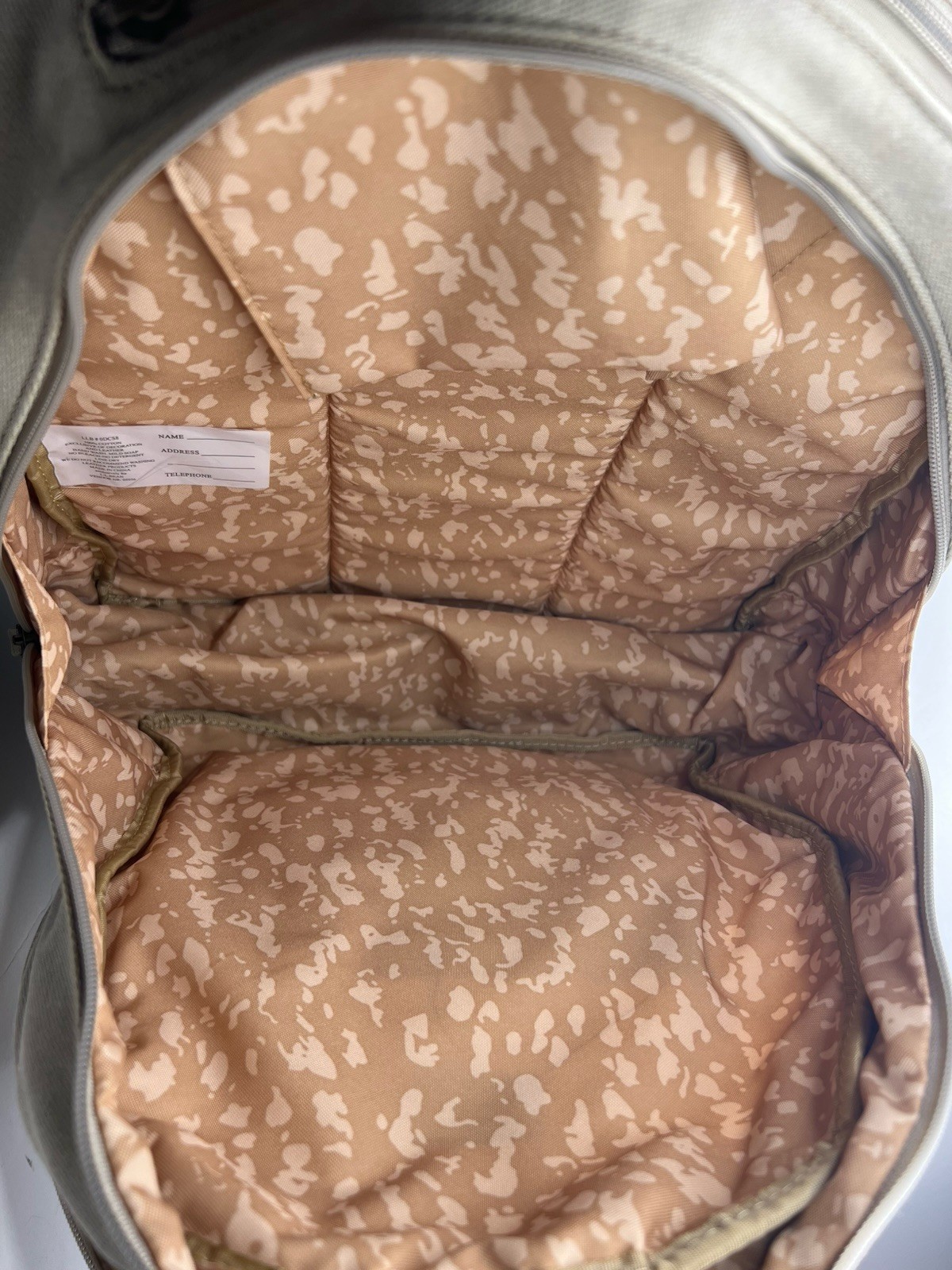 LL Bean Medium Gray Canvas Backpack Pre-Owned - image 7