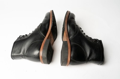 HAWKINS Mens Black Leather Boots Size EU 41 / US 8 | eBay